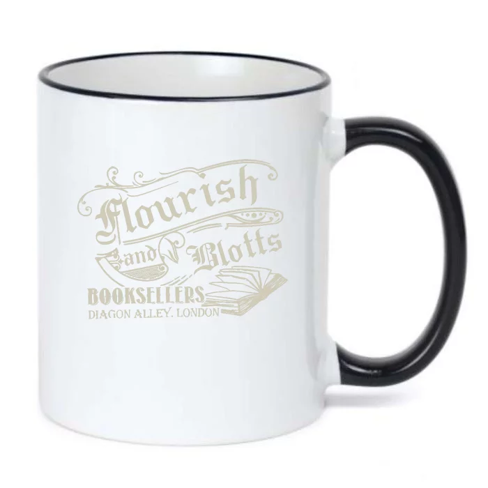 Flourish And Blotts Wizard Book Shop Black Color Changing Mug