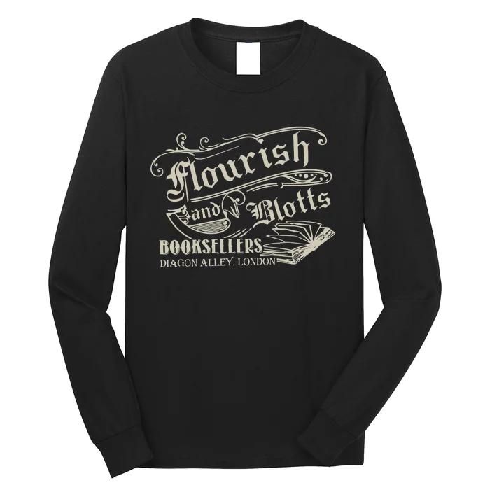 Flourish And Blotts Wizard Book Shop Long Sleeve Shirt