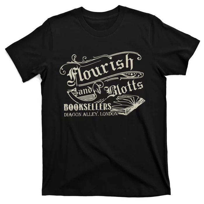 Flourish And Blotts Wizard Book Shop T-Shirt