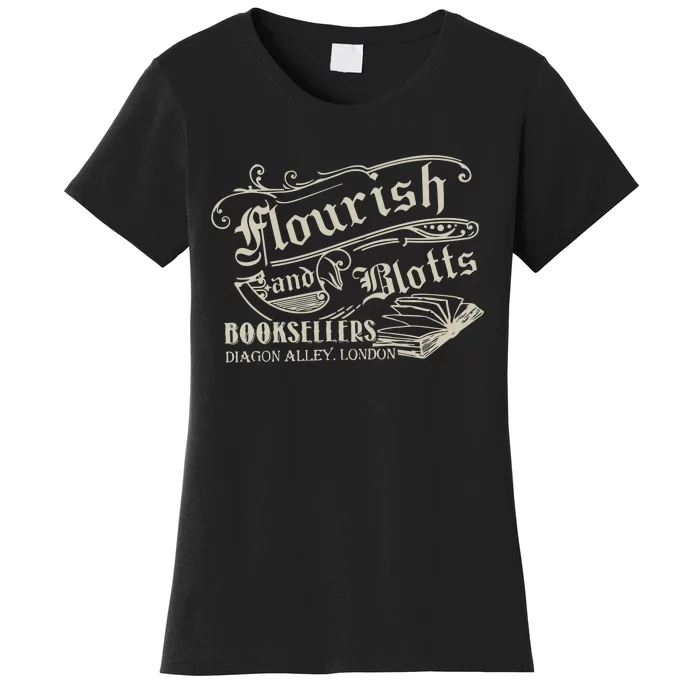 Flourish And Blotts Wizard Book Shop Women's T-Shirt