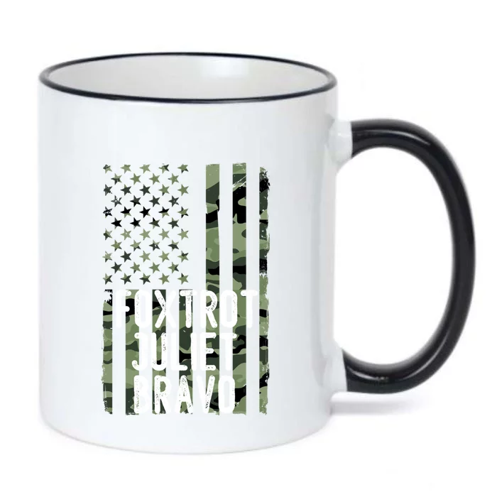 FJB Anti Biden Foxtrot Juliet Bravo American Flag Black Color Changing Mug