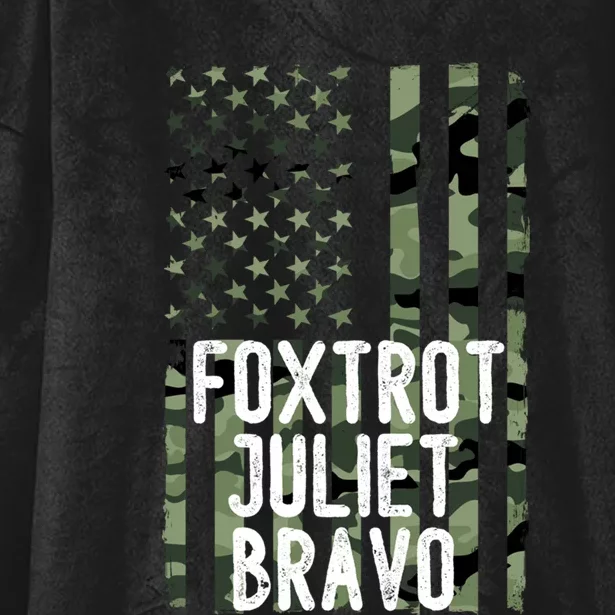 FJB Anti Biden Foxtrot Juliet Bravo American Flag Hooded Wearable Blanket