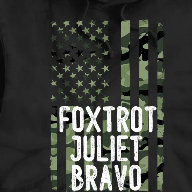 FJB Anti Biden Foxtrot Juliet Bravo American Flag Tie Dye Hoodie