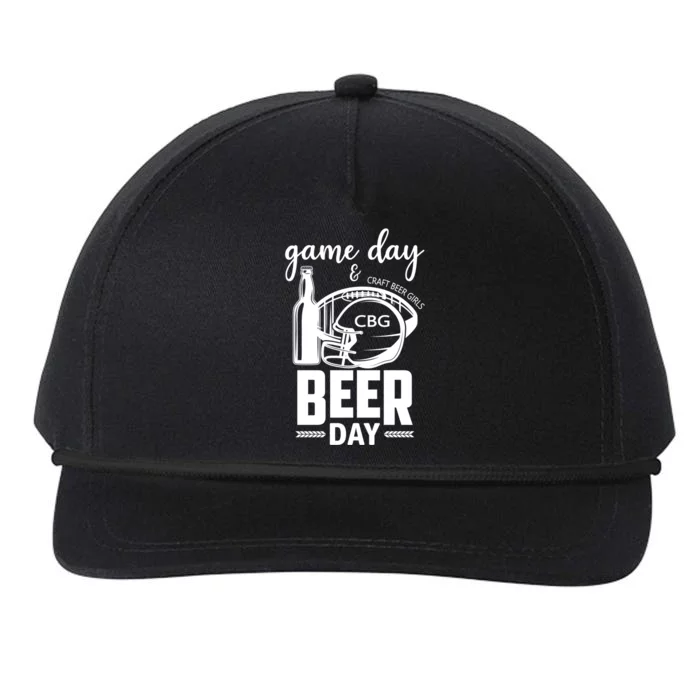 Football And Beer Day Gift Snapback Five-Panel Rope Hat