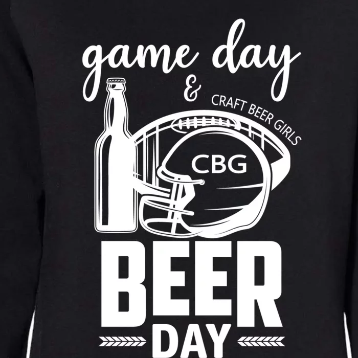 Football And Beer Day Gift Womens California Wash Sweatshirt