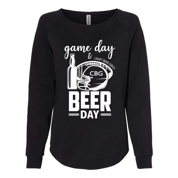 Football And Beer Day Gift Womens California Wash Sweatshirt