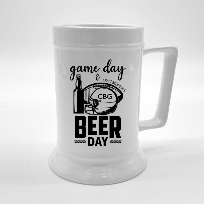 Football And Beer Day Gift Front & Back Beer Stein