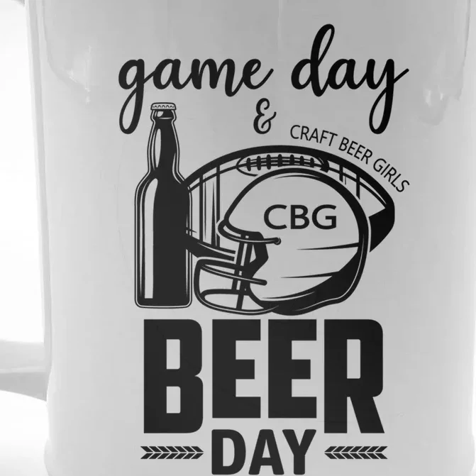 Football And Beer Day Gift Front & Back Beer Stein