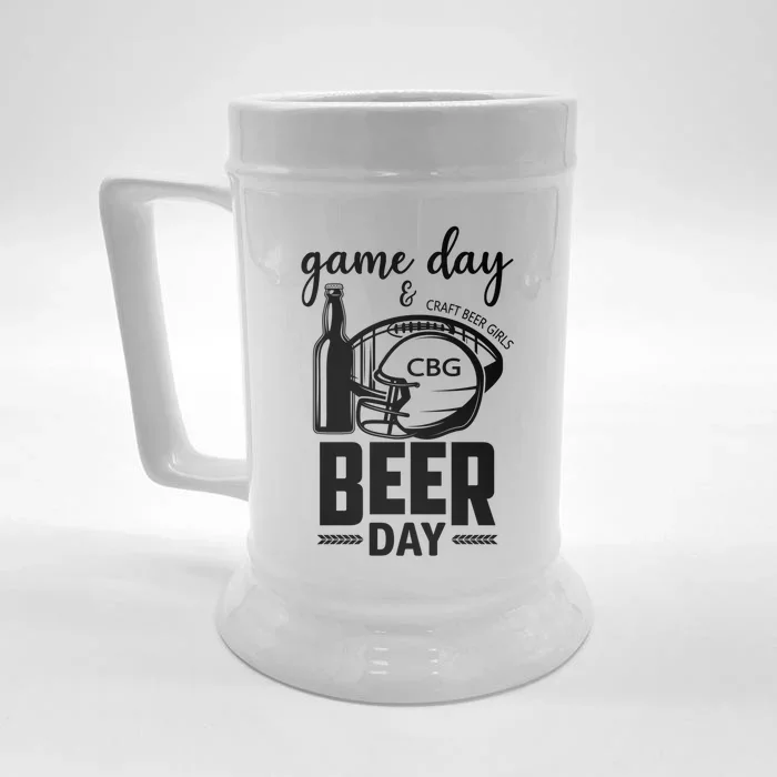 Football And Beer Day Gift Front & Back Beer Stein