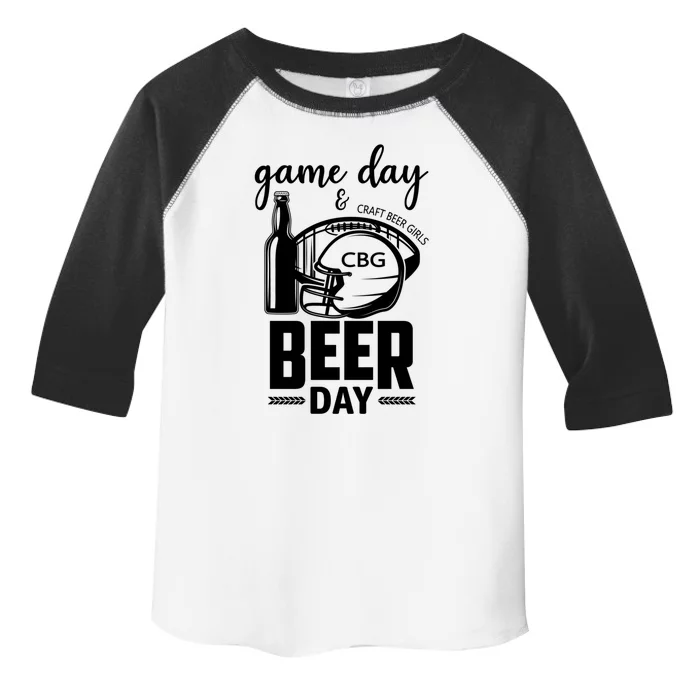 Football And Beer Day Gift Toddler Fine Jersey T-Shirt