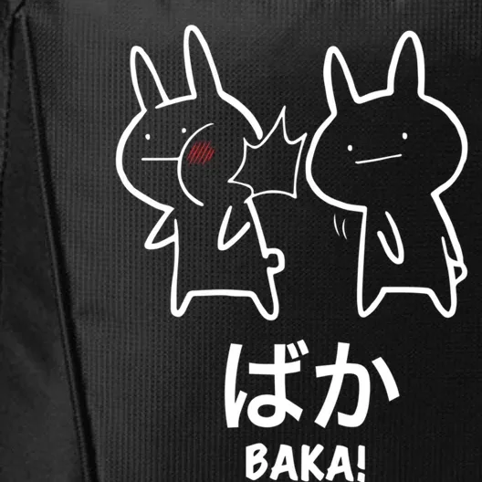 Funny Anime Baka Rabbit Slap Baka Japanese City Backpack