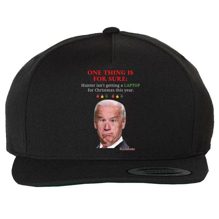 Funny Anti Biden Let's Go Brandon Conservative Wool Snapback Cap