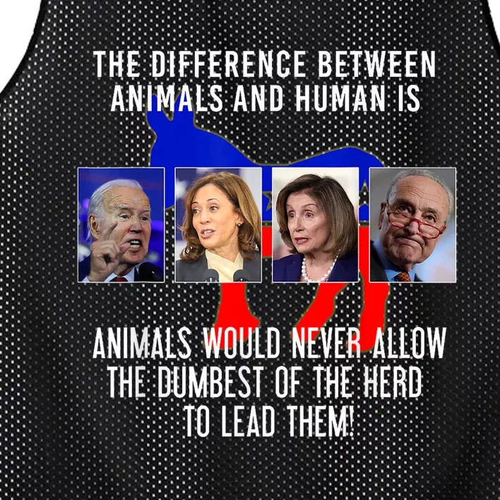 Funny Anti Biden Never Allow The Dumbest To Lead Democrats Mesh Reversible Basketball Jersey Tank