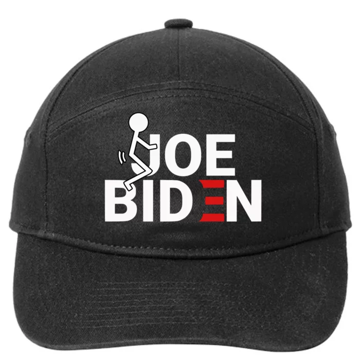 Funny Anti Biden Trump 2024 Conservative Republican Felon 7-Panel Snapback Hat