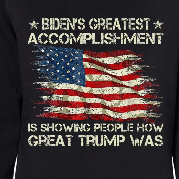 Funny Anti Biden BidenS Greatest Accomplishment Is Showing Womens California Wash Sweatshirt