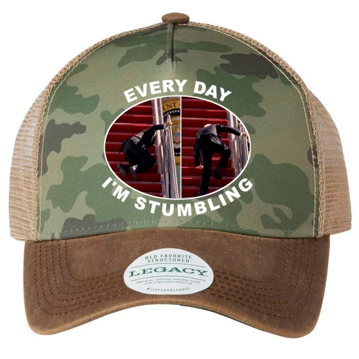 Funny Anti Biden Every Day I'm Stumbling Funny Biden Legacy Tie Dye Trucker Hat