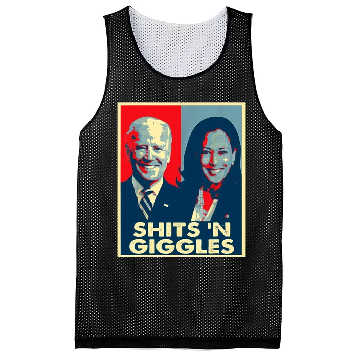 Funny Anti Biden Harris Shits N Giggles Political Mesh Reversible Basketball Jersey Tank