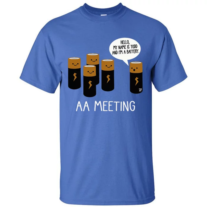 Funny Aa Battery Meeting Tall T-Shirt