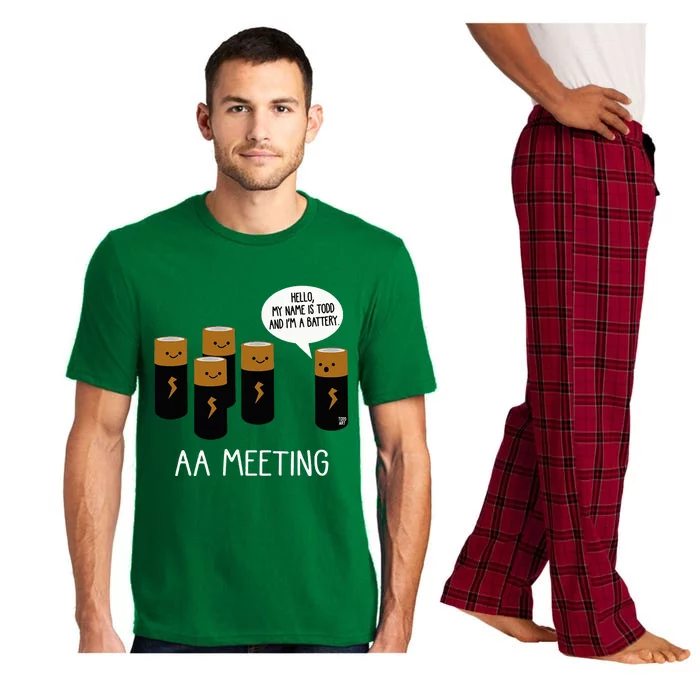 Funny Aa Battery Meeting Pajama Set