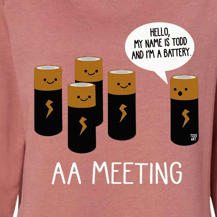 Funny Aa Battery Meeting Womens California Wash Sweatshirt