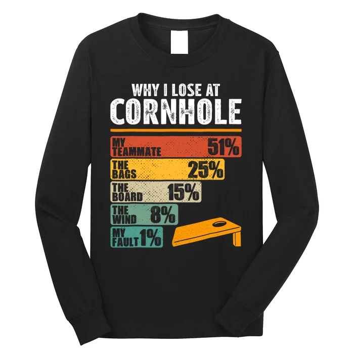 Why I Lose At Cornhole Long Sleeve Shirt