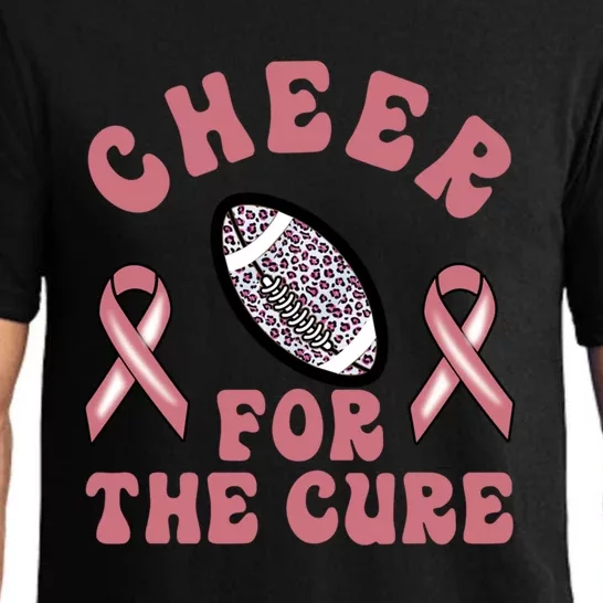 Football And Breast Cancer Cheer For The Cure Gift Pajama Set