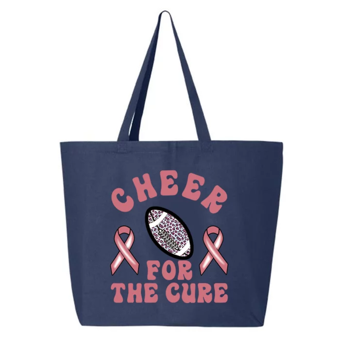 Football And Breast Cancer Cheer For The Cure Gift 25L Jumbo Tote