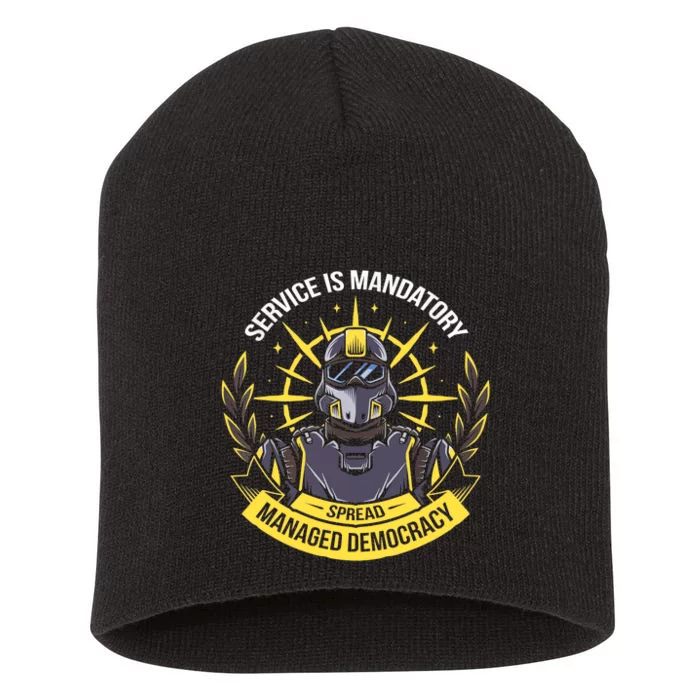 Funny Alien Bugs Are Enlist Today Short Acrylic Beanie