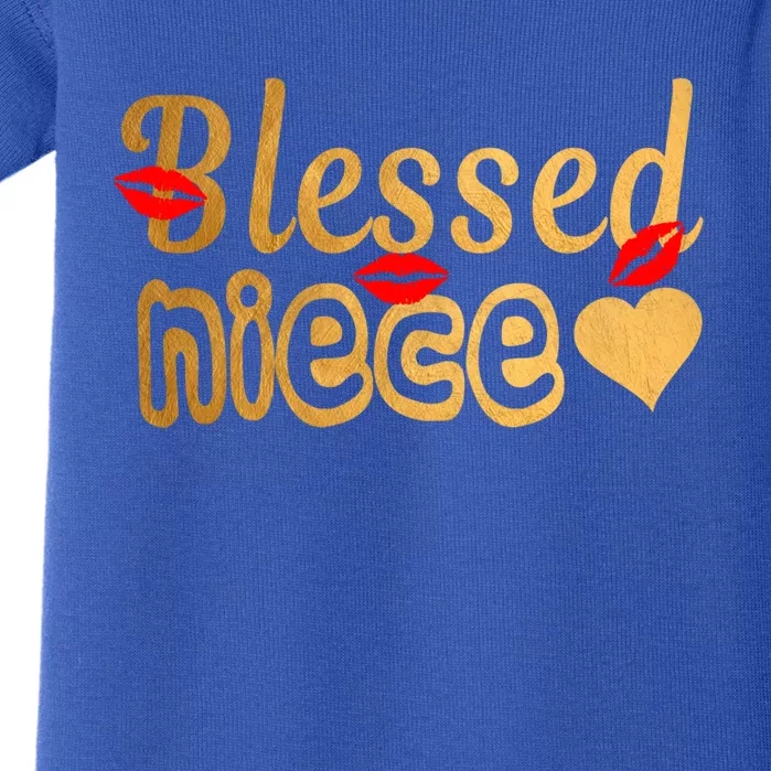 Funny Aunties Blessed Niece Heart Gift Baby Bodysuit