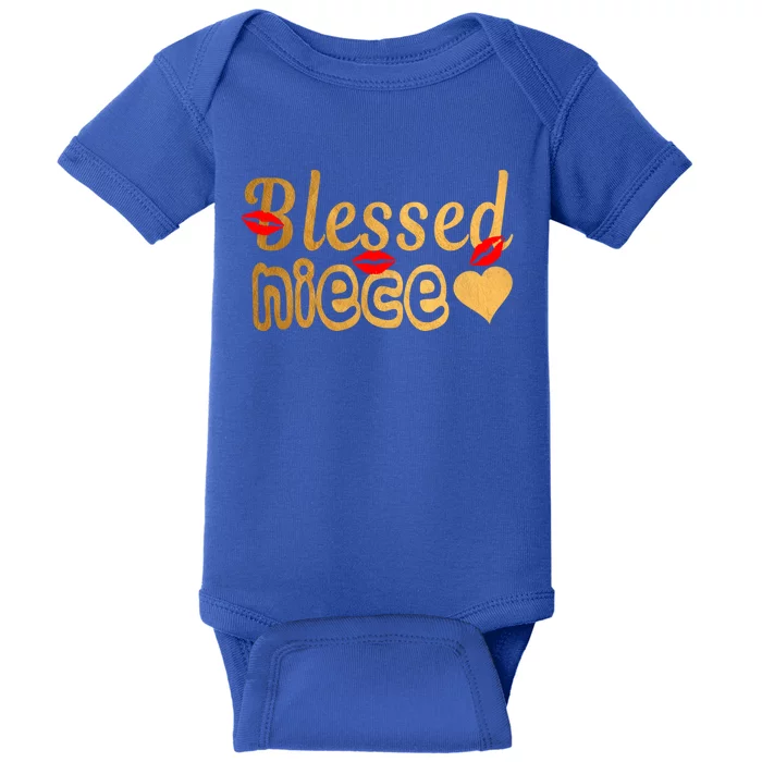 Funny Aunties Blessed Niece Heart Gift Baby Bodysuit