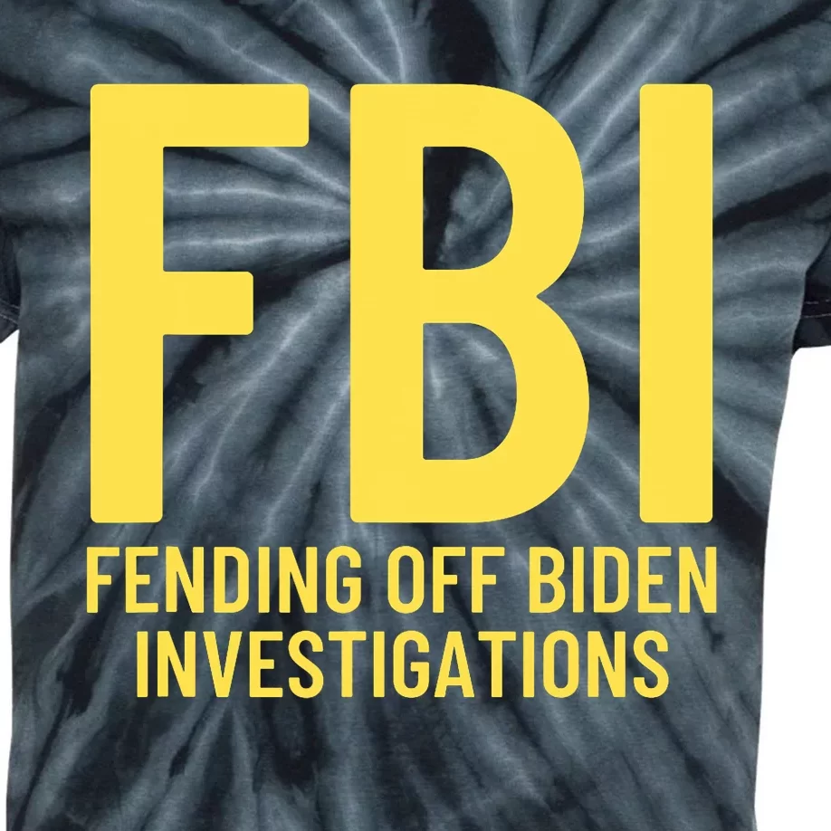 Funny Anti Biden Fbi Fending Off Biden Investigations Kids Tie-Dye T-Shirt