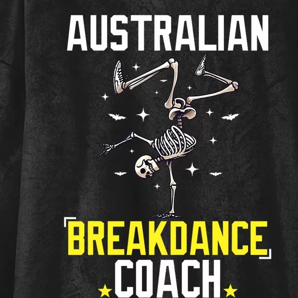 Funny Australian Breakdance Coach Skeleton Halloween Costume Hooded Wearable Blanket