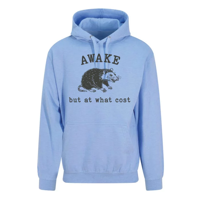 Funny A.Wake But At What Cost Funny Sarcastic Sayings Unisex Surf Hoodie