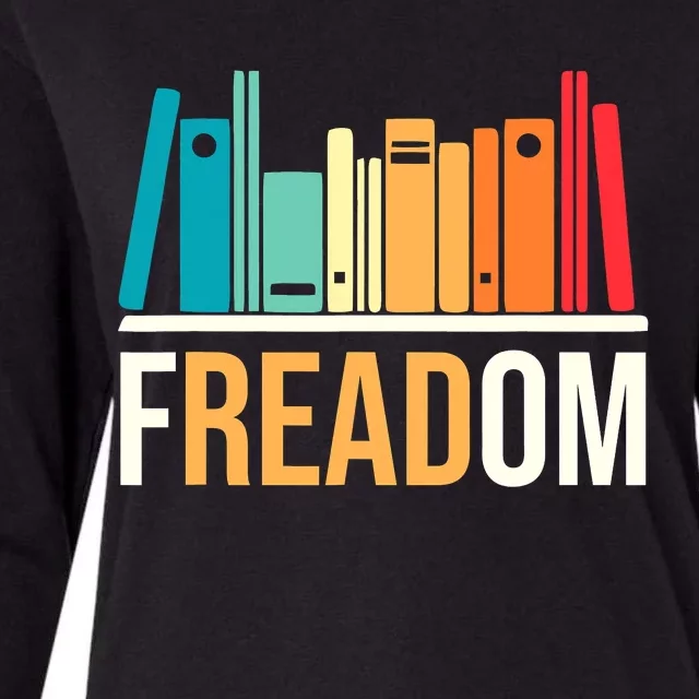 Freadom Anti Ban Books Freedom To Read Book Lover Reading Womens Cotton Relaxed Long Sleeve T-Shirt