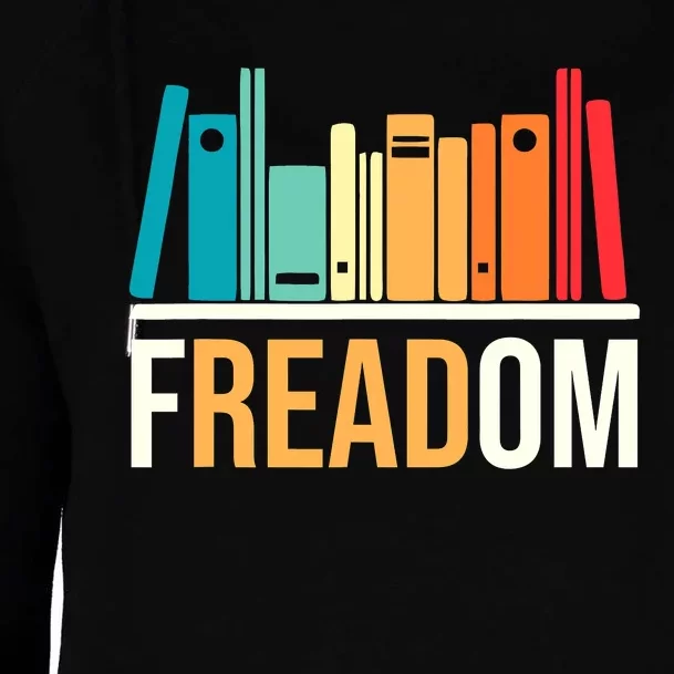 Freadom Anti Ban Books Freedom To Read Book Lover Reading Womens Funnel Neck Pullover Hood