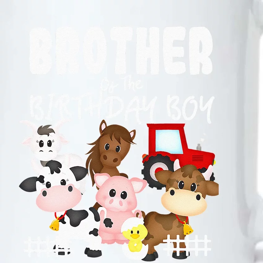 Farm Animals Barnyard Farm House Brother Of The Birthday Boy Black Color Changing Mug