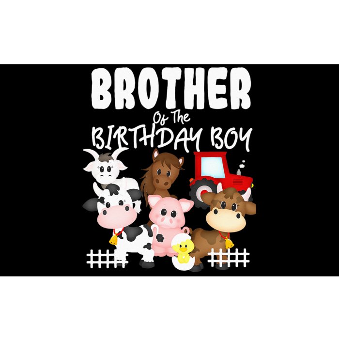 Farm Animals Barnyard Farm House Brother Of The Birthday Boy Bumper Sticker