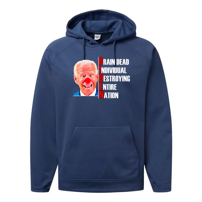 Funny Anti Biden Performance Fleece Hoodie