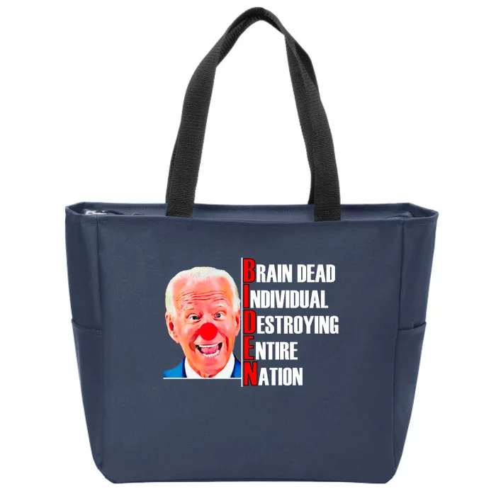 Funny Anti Biden Zip Tote Bag