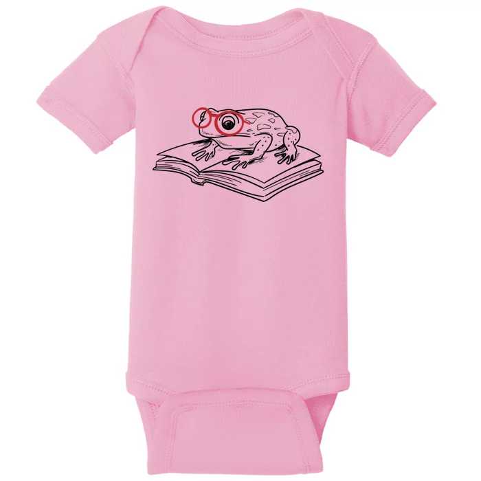 Frogs And Books Reading Literature Cute Gift Baby Bodysuit