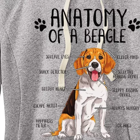 Funny Anatomy Beagle Dog Owner Pet Lover Women's Fleece Hoodie