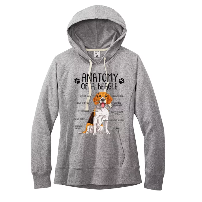 Funny Anatomy Beagle Dog Owner Pet Lover Women's Fleece Hoodie