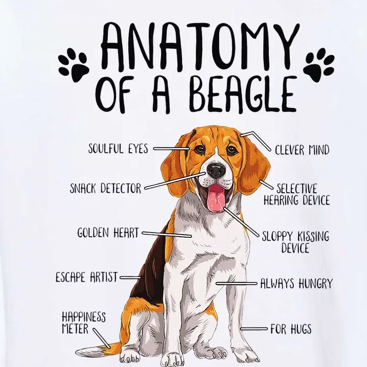 Funny Anatomy Beagle Dog Owner Pet Lover Garment-Dyed Sweatshirt