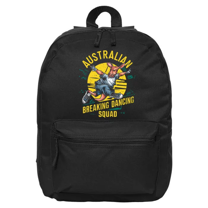 Funny Australian Break Dancing Squad Kangaroo 16 in Basic Backpack