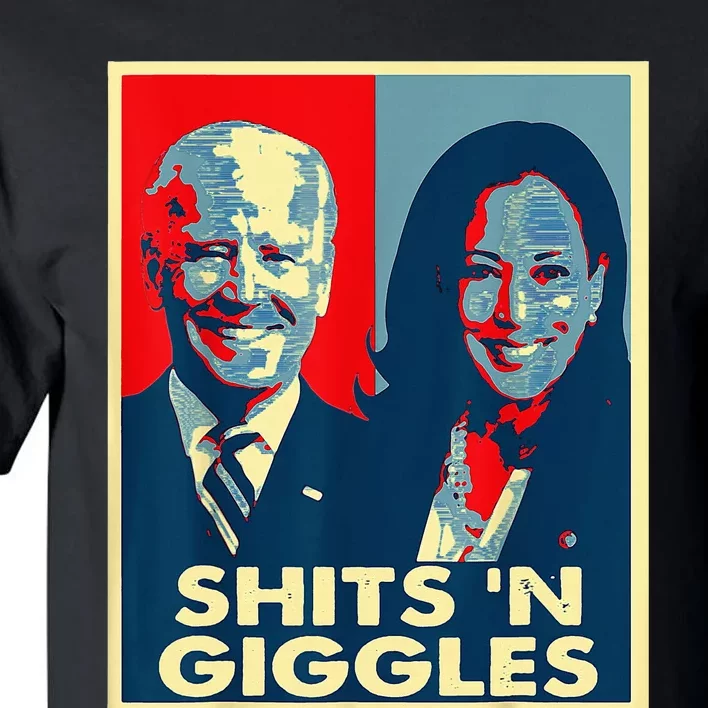 Funny Anti Biden Harris Shits N Giggles Political Tall T-Shirt