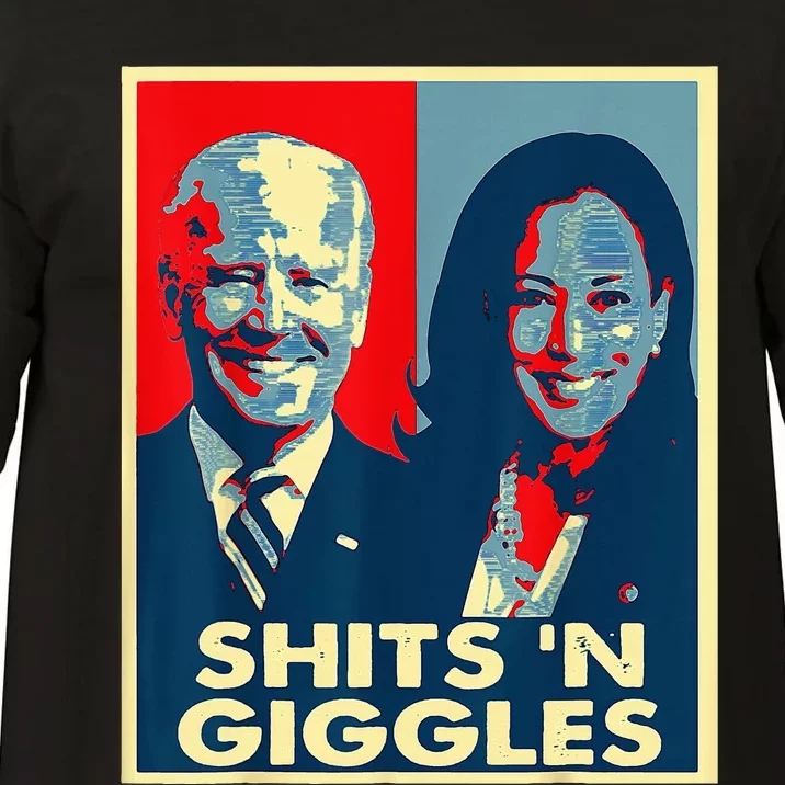 Funny Anti Biden Harris Shits N Giggles Political Comfort Colors T-Shirt