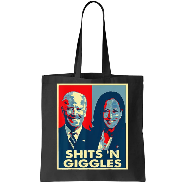 Funny Anti Biden Harris Shits N Giggles Political Tote Bag