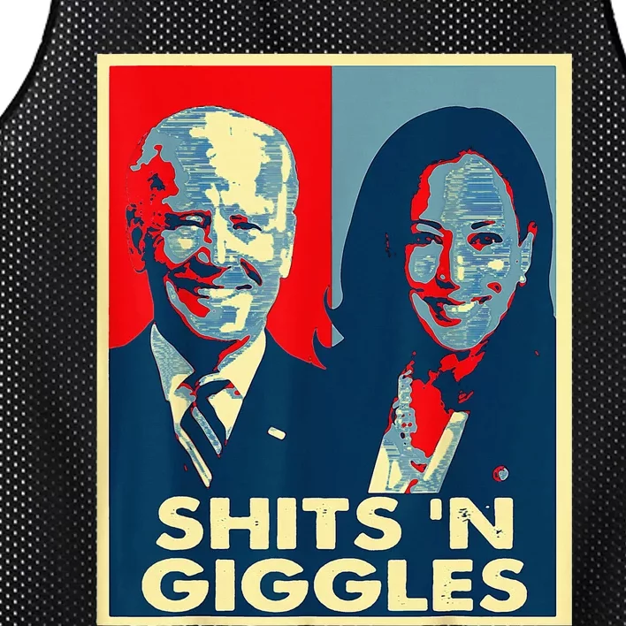 Funny Anti Biden Harris Shits N Giggles Political Mesh Reversible Basketball Jersey Tank