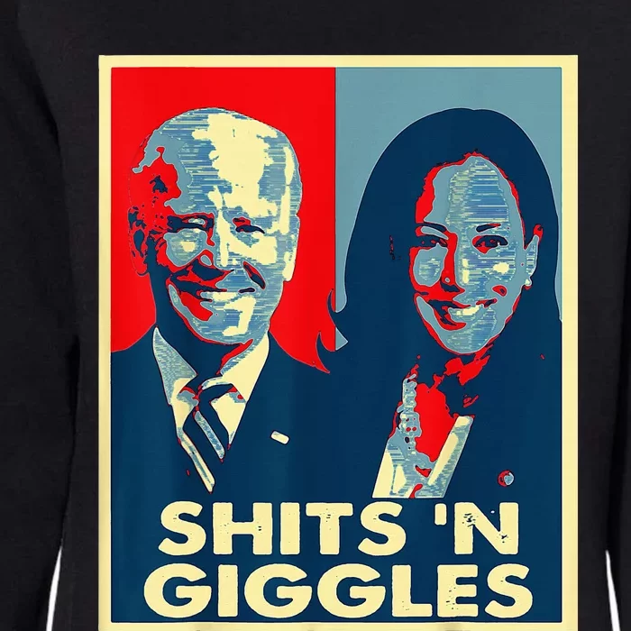 Funny Anti Biden Harris Shits N Giggles Political Womens California Wash Sweatshirt