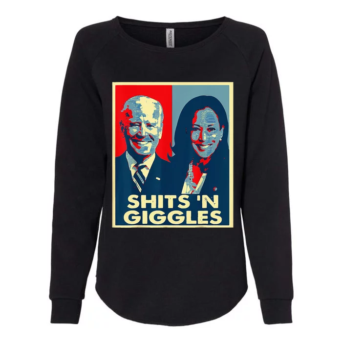 Funny Anti Biden Harris Shits N Giggles Political Womens California Wash Sweatshirt